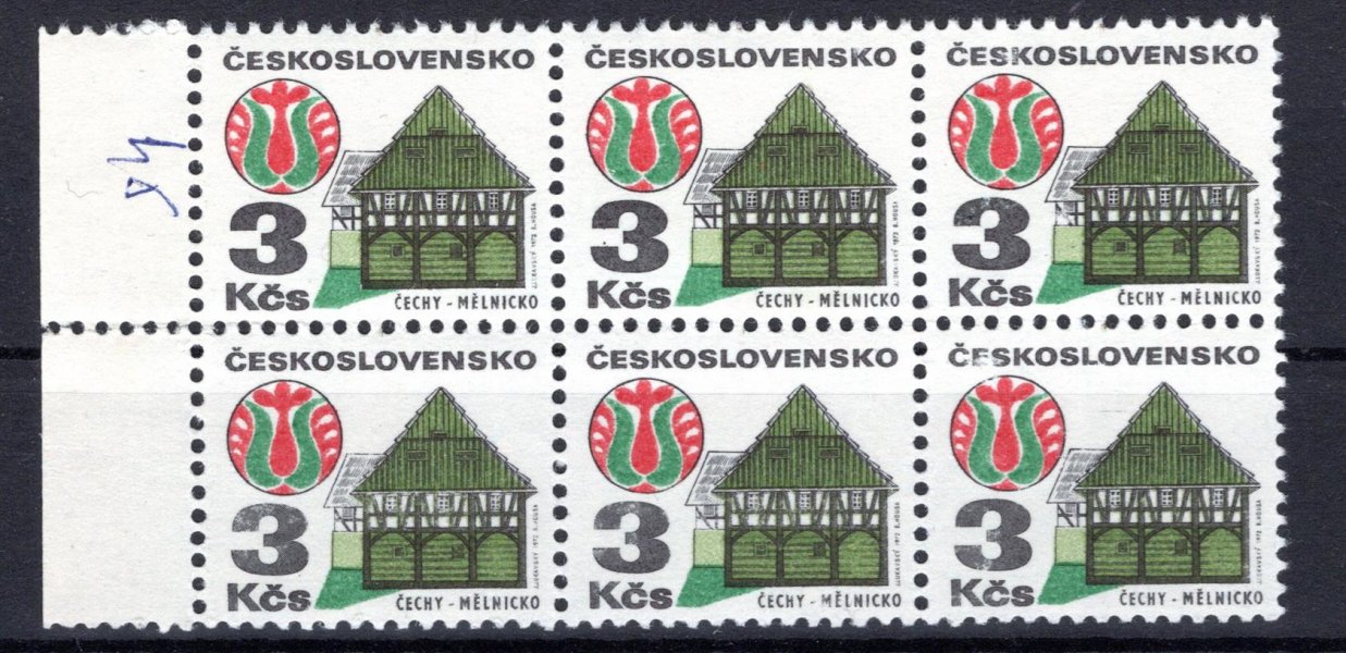 1966 ya DV 43 /1 - krajový 6-ti blok 