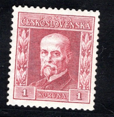 194, P 6, typ II, TGM, červená 1 Kč, zkoušeno Vrba 