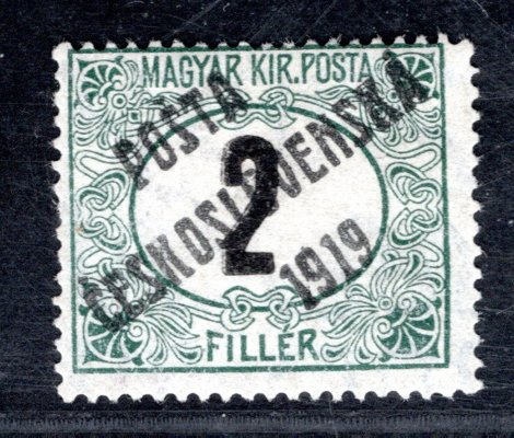 127 Pz, typ II,  doplatní, černá čísla, 2 f,zk. Tri, Hirsch,Vrba - krásný kus - vzácná známka 