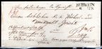Skládaný dopis z roku cca 1845, razítko BUDWEIS 8. APR, dvě neporušené pečetě 