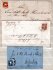 3 x skládaný dopis s jednoznámkovanou frankaturou Michel 13 - 15 ,  5, 10 a 15 Krejcarů - druhá emise 