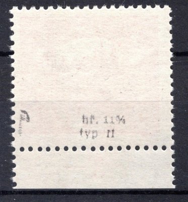 7 B, typ II, krajová s počítadlem, cihlově červená 15 h, zk. Pi - hledaná známka 