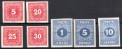 72 - 88 - ex sestava nezoubkovaných 7 hodnot ze série, stříhané známky řídký výskyt 