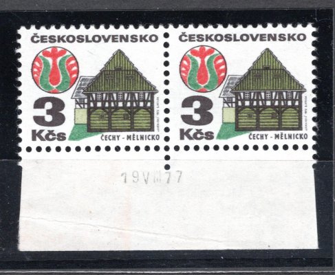 1966 ; Mělnicko  Papír OZ, kraj. 2 páska s DT: 19. VIII. 77, zk. Vychron
