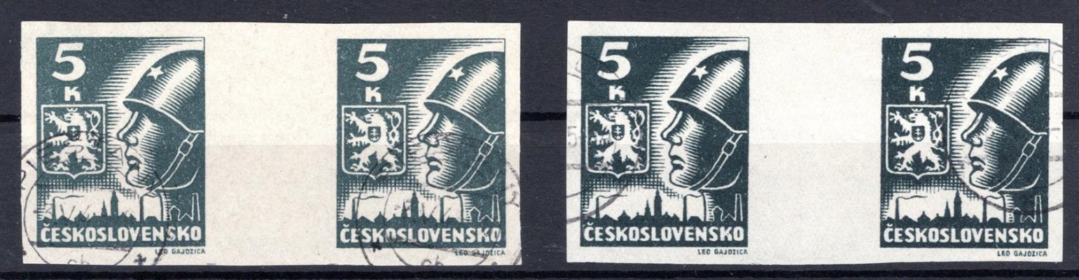 355 + 355 a Ms (2), tm. šedá a šedočerná, kat. 1700,-