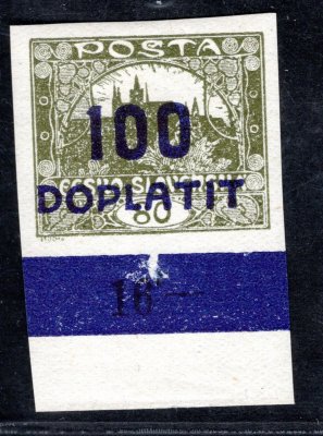 DL 24a, doplatní, krajová s počítadlem , přetisk fialový,100/80 olivová 