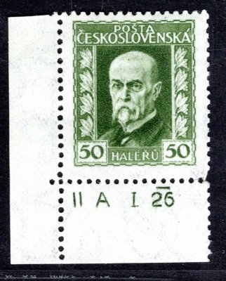 188 A, P 2, neotypie, TGM, rohová s DČ II A I 26, zelená 50 h