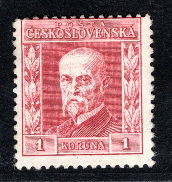 194, P 6, typ II, TGM, červená 1 Kč