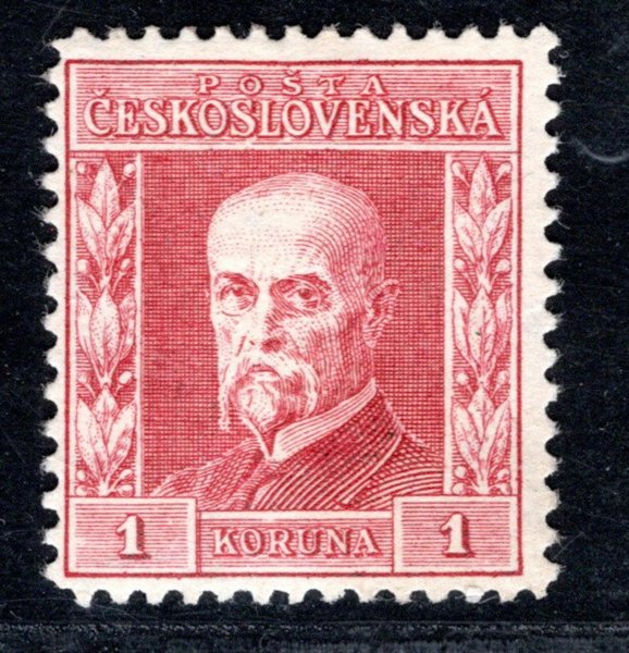 194, P 5, typ II, TGM, červená 1 Kč