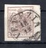 LV 4; Lombardsko-Benátsko, 30 Centesimi, hnědá, strojní papír, typ III, obzvlášť široké okraje, vpravo 5 mm, raz. VENEZIA.