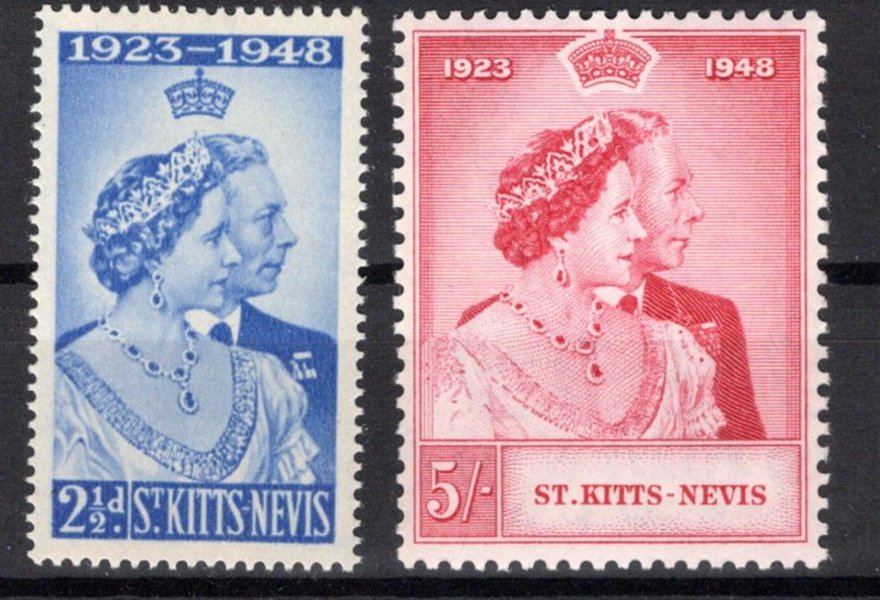 St. Kitts-Nevis - SG. 147 - 8, Alžběta, stříbrná svatba