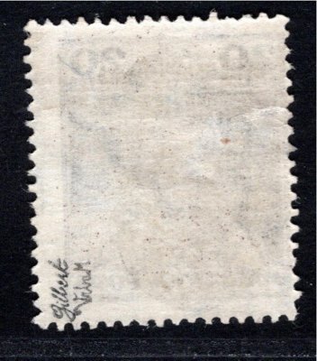 RV 126, Skalický přetisk, Karel, hnědá 20 f,  zk. Gi, Vr