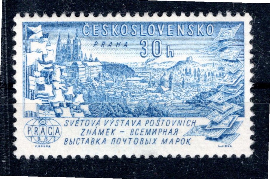 1207 VV ; 30 h Praga 1962 - VV zcela vynechaný tisk červené barvy, luxusní- velmi vzácný výskyt, ojedinělá nabídka 