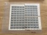 21 D, PA (100),  kompletní na polovinu a 2 x 1/4 rozdělený tiskový arch  s počítadly, šedá 120 h, hezké a hledané