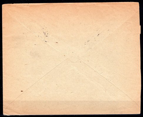 R dopis z Úpice 8/I/2  vyplacený pestrou frankaturou známek emise PČ 1919