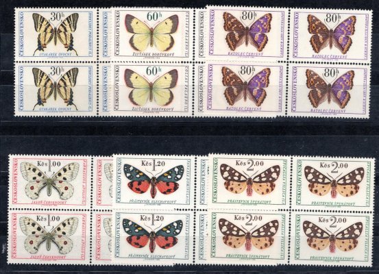 1526 - 1531 Motýli ; 4 - bloky 