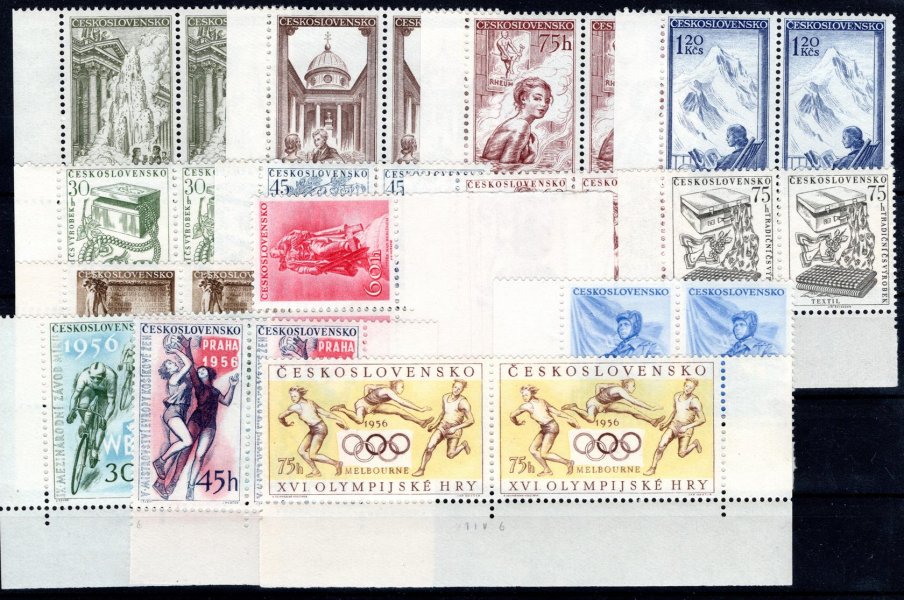 873 - 886,  rohové dvoupásky, sestava, kat. 700