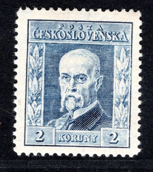 191 A, P 4, TGM, modrá 2 Kč, zk. Le, Gi