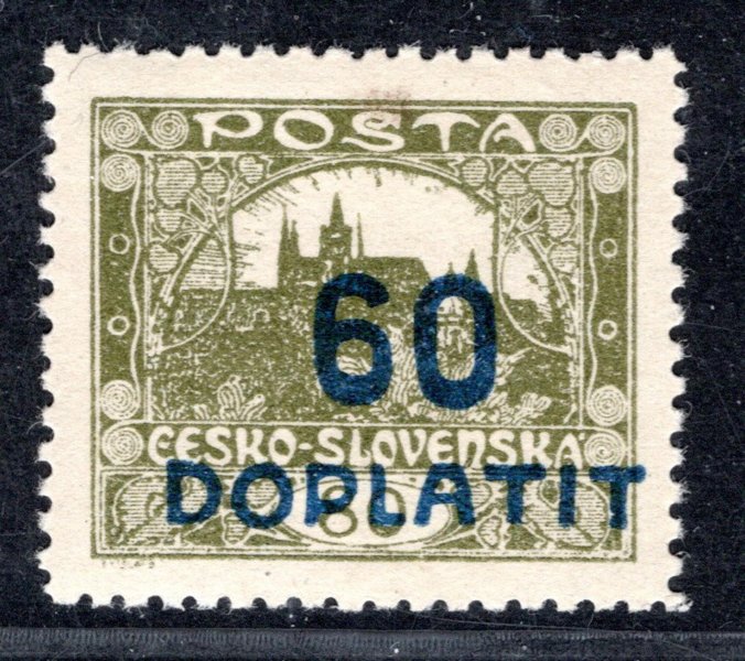 DL 23 , doplatní,  neúřední perforace ŘZ 11 1/2, 60/80 olivová