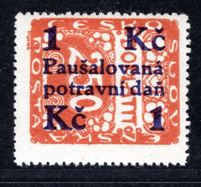 PD 3, potravní daň, 1 Kč/250 oranžová