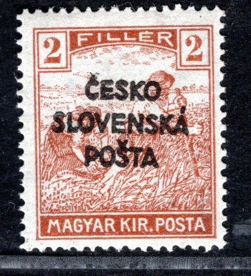 RV 137, Šrobárův přetisk, ženci, sv. hnědá 2 f, zk. Gi