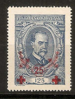 172 ; 125 h T.G.Masaryk s přítiskem D - zkusmý tisk - zkoušeno Stupka 