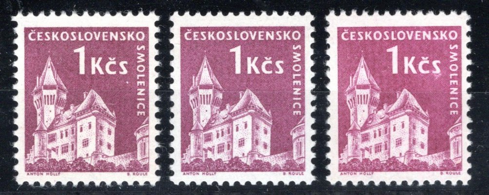 1107 ; Hrady, Smolenice  Kompletní sestava 3 katalog. barev: a,b,c

