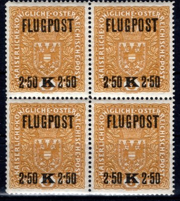 Rakousko - Mi. 226, FLUGPOST, 4 blok