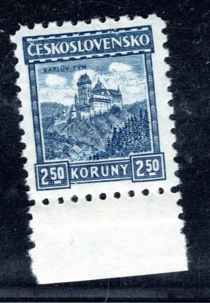 222, krajová , modrá 2,50, Karlštejn