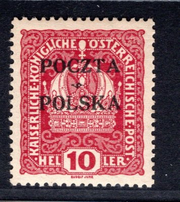 Polsko - Mi. 32, přetisk POCTA/POLSKA