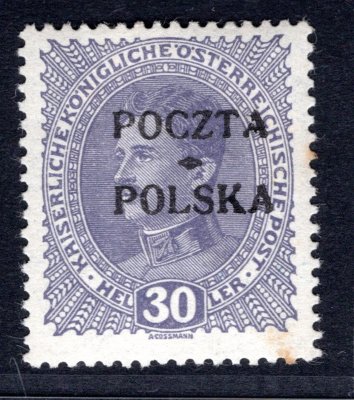 Polsko - Mi. 37, přetisk POCTA/POLSKA