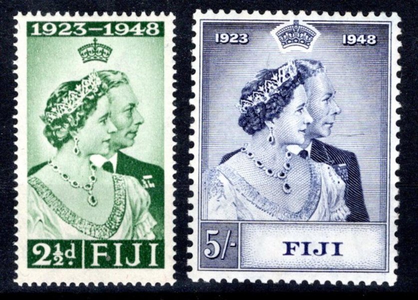 Fiji - SG. 270 - 1, Alžběta, stříbrná svatba