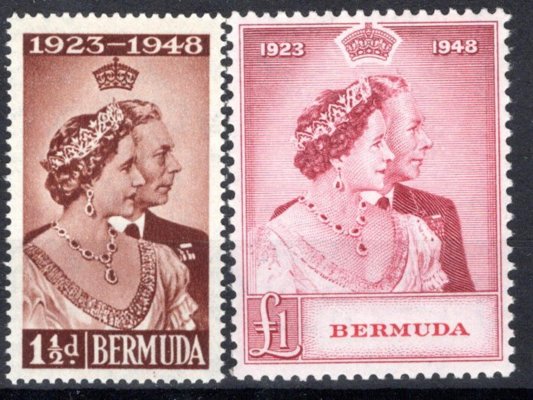 Bermuda - SG. 115 - 6, Alžběta, stříbrná svatba