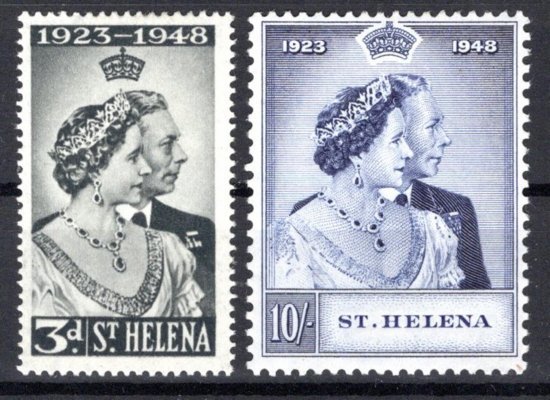St. Helena - SG. 143 - 4, Alžběta, stříbrná svatba