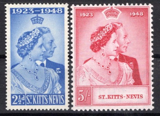 St. Kitts-Nevis - SG. 147 - 8, Alžběta, stříbrná svatba