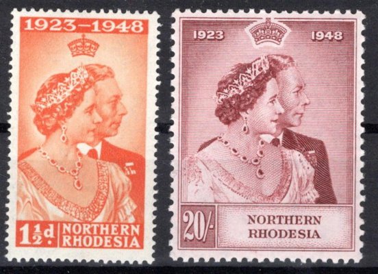 Northern Rhodesia - SG. 48 - 9, Alžběta, stříbrná svatba