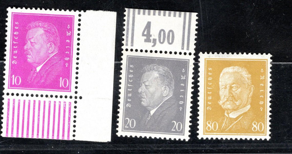 DR - Mi. 435 - 7, prezidenti, kompletní svěží řada, 436 - W OR 2,9,2 - kat. 150, č. 435 - ZP 100