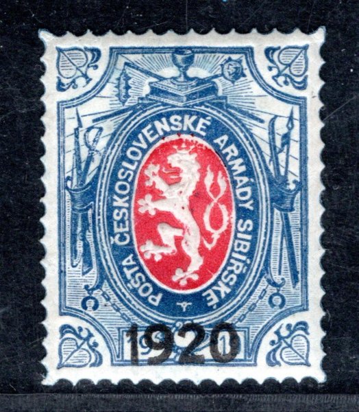 PP 6, typ I  malá šavle, přítisk 1920, modrá 1 R