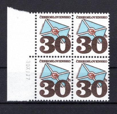 2111 xa (bp), poštovní emblémy, krajový 4 blok s datem tisku, kat. 2000
