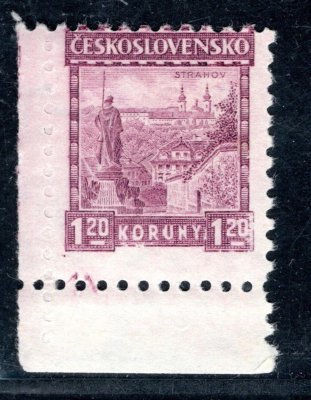 213, P 6, rohová s DČ 1 A, Strahov, fialová 1,20