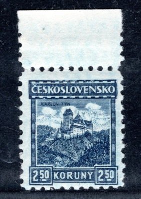 222, krajová , modrá 2,50, Karlštejn