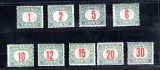 131 - 139  Pofis bez přetisku - kompletní  série Pč 1919 - základní známky červená čísla 