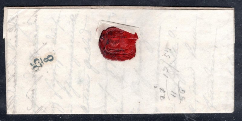 Skládaný dopis z roku 1837 - podací razítko atypické IGLAU - Jihlava - jako příchozí pouze datumovka - neporušená pečeť, nejstarší Jihlavské razítko 