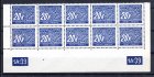 DL 14  - 20  koruna modrá  - spodní desetipás s dč 1A-39   x-y 