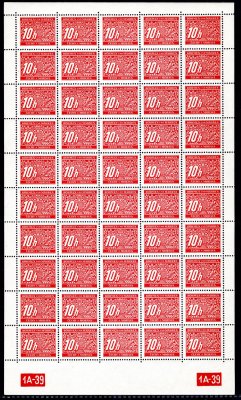 DL 2,  PA (50), červená 10 h,  DČ 1A-39, x-x, hledané, katalog cenu pro tuto variantu neuvádí