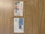 2 letecké dopisy do Švýcarska se známkami III. letecké emise, zajímavá letecká nálepka, hledané