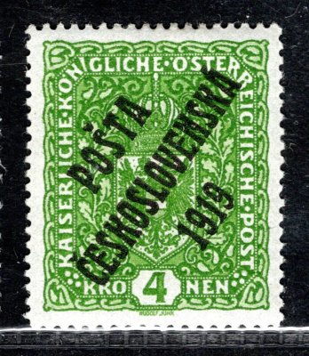 50 I ; 4 koruna světle zelená typ II - zkoušeno Gilbert, Vrba 