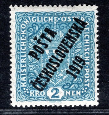 48 IIb, typ II, papír žilkovaný,  znak,modrá 2 K