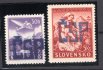 revoluční přetisk na slovenských známkách, modrý