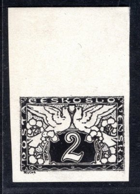 S 2 ; 2 h černotisk s širokým horním okrajem - křídový papír 